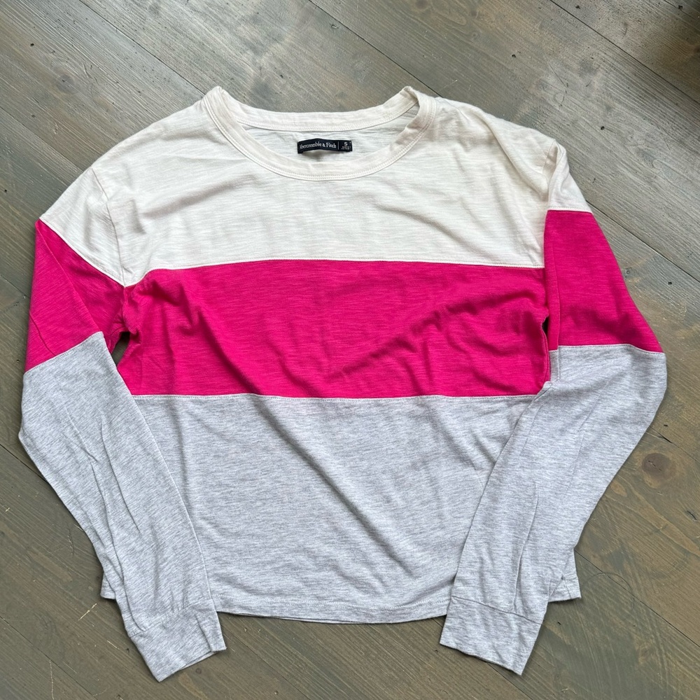 abercrombie & fitch vintage striped long sleeved tee